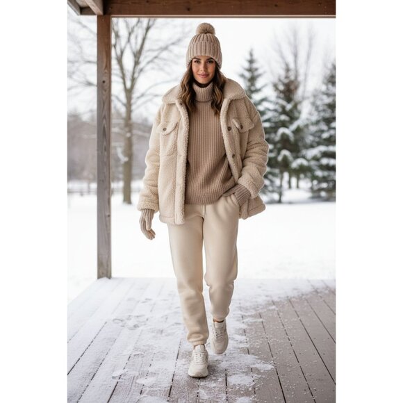 Mondetta XL Women Fleece Jogger Pants Leisure Elastic Waist Sweatpant Loungewear - Picture 7 of 10